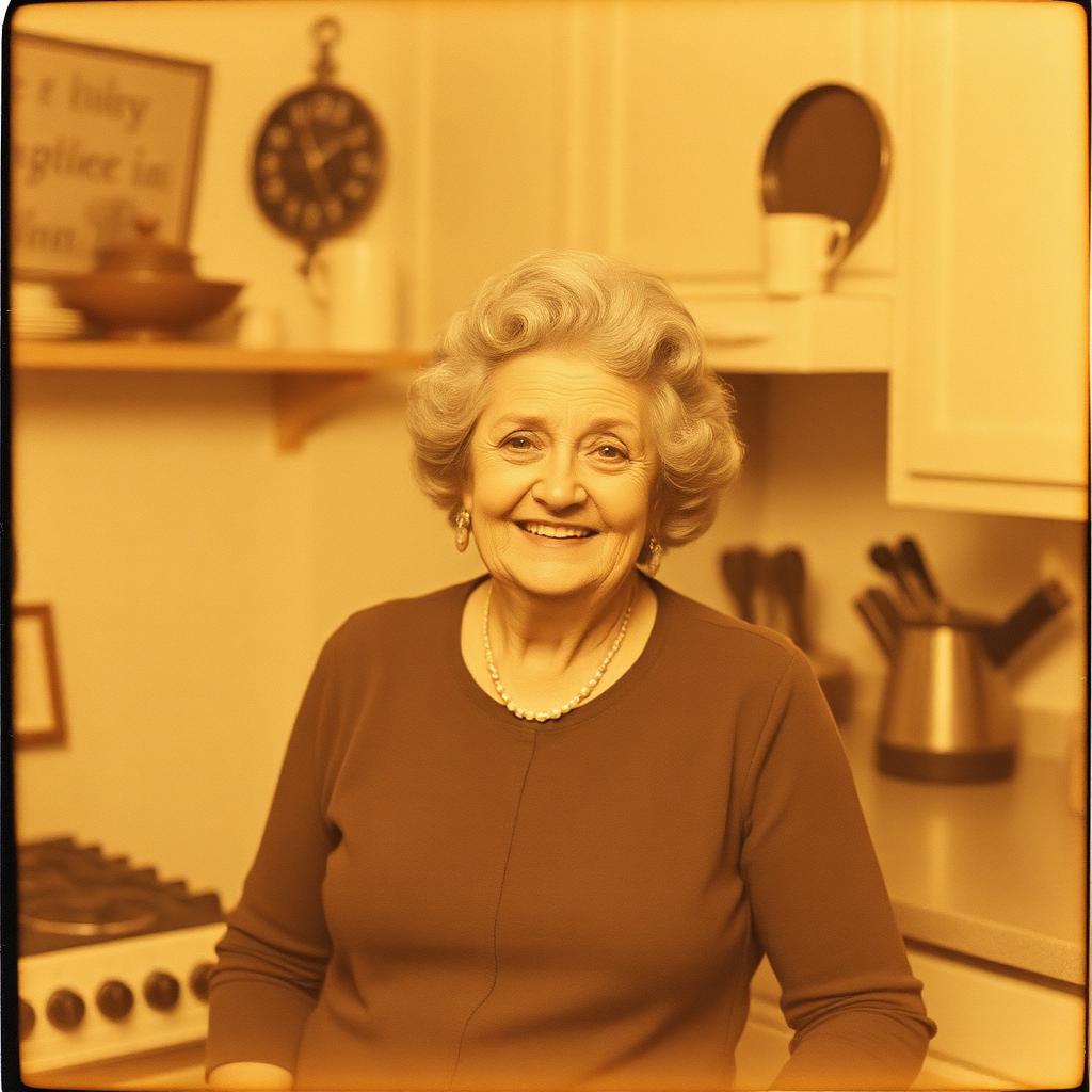 Vintage sepia portrait of a grandmother